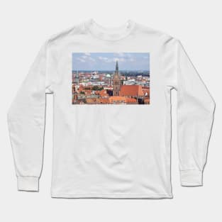 City center with Marktkirche, view from the town hall tower, Hanover, Lower Saxony, Germany Long Sleeve T-Shirt